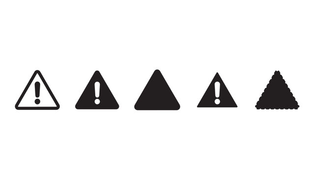 Warning triangle icons with exclamation marks