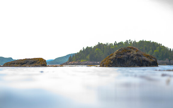 Rock Formation in Front of &Icirc;le Br&ucirc;l&eacute;e at Pointe aux Anglais in Le Bic Near Rimouski, Quebec