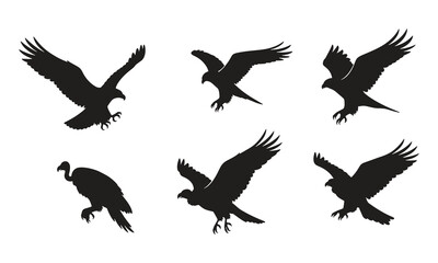 Fototapeta premium Collection of Minimalist Vector Animal, Bird, Fish and Butterfly Illustrations, Editable Flat Wildlife Icon Set Featuring Lion, Tiger, Elephant, Deer, Eagle, Owl, Dolphin, Whale, Tropical Fish, Insect