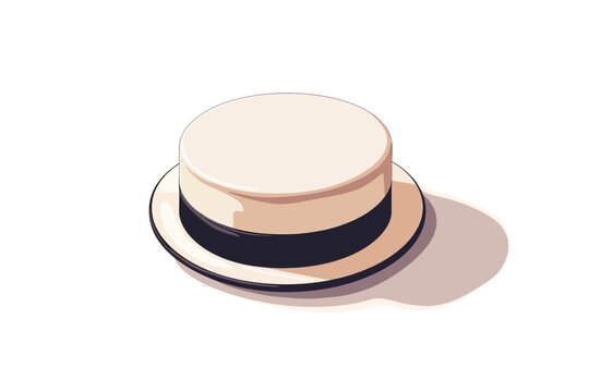 Pork Pie Hat isolated illustration