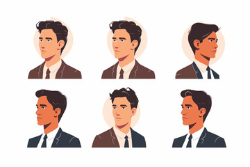 Fototapeta premium Portraits of man in business suit with unique skin to isolated