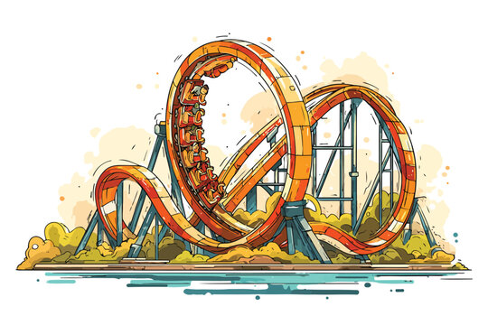 roller coaster rollercoaster leisure isolated