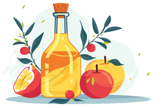 Rosh Hashanah isolated illustration