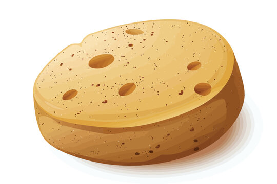 round sponge isolated illustration