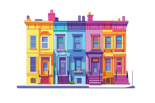Rowhouse isolated