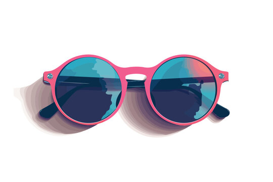 Round sunglasses isolated illustration