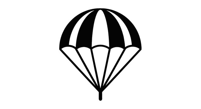 Vector illustration of parachute icon vector illustration on a transparent background