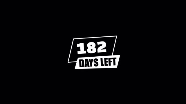 White 365 days left countdown badge appears on transparent background for annual project timelines.