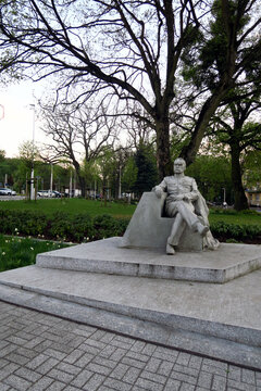 Goleni&oacute;w, Poland. J&oacute;zef Piłsudski Monument in J&oacute;zef Piłsudski Square