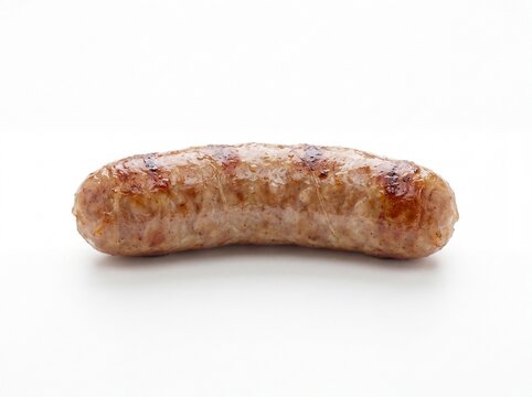 Grilled sausage isolated on a white background