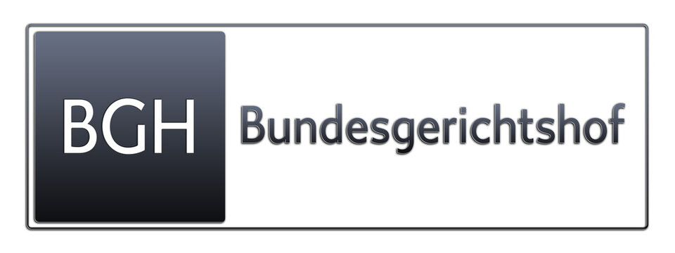 BGH - Bundesgerichtshof - Jura Rechts Abk&uuml;rzung