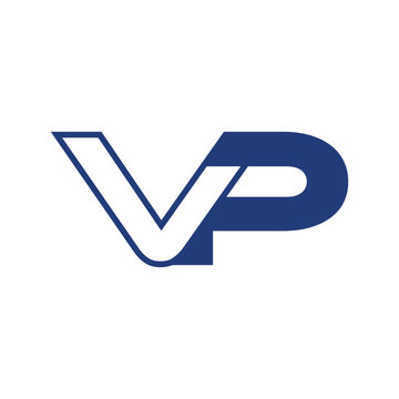 letter vp logo design vector for business partners