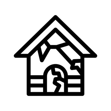 Poor House Icon Vector Symbol Design Illustration