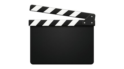 Fototapeta premium Classic movie film clapperboard isolated on white background