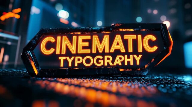 High-Impact Glowing Neon Typography with Cinematic Lighting and Modern Urban Background