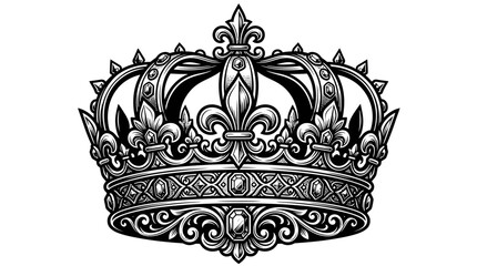 Ornate Royal Crown Illustration - Symbol of Power and Royalty © sola