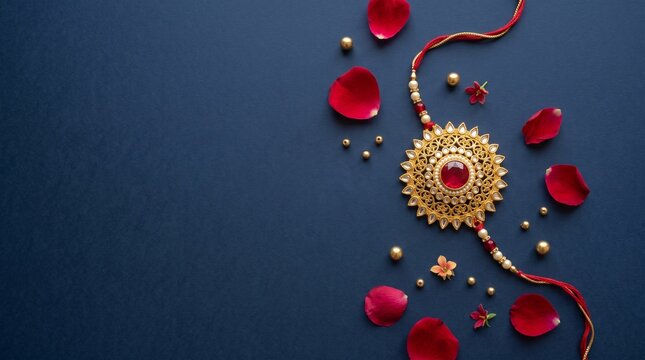 Greeting card with holiday composition for happy celebrate Raksha Bandhan, abstract vivid composition consists of fictional unreal fantastic vision on background for diverse creative work