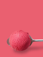 pink ice cream ball