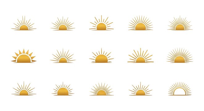 Sunny Half Circle Sun Icon Pattern