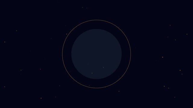Abstract solar eclipse animation with moving celestial orbs and minimalist space 4k background astronomy