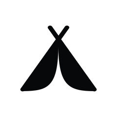 Minimalist Black Teepee Icon on White Background © nfdesign