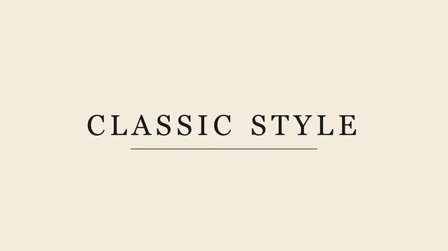 Classic style typography motion for minimalist branding and presentations animation 4k motion branding