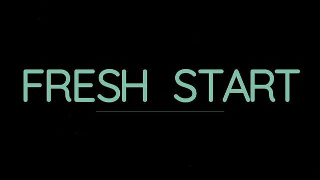 Fresh start minimalist typography motion for motivational business and personal growth projects animation 4k