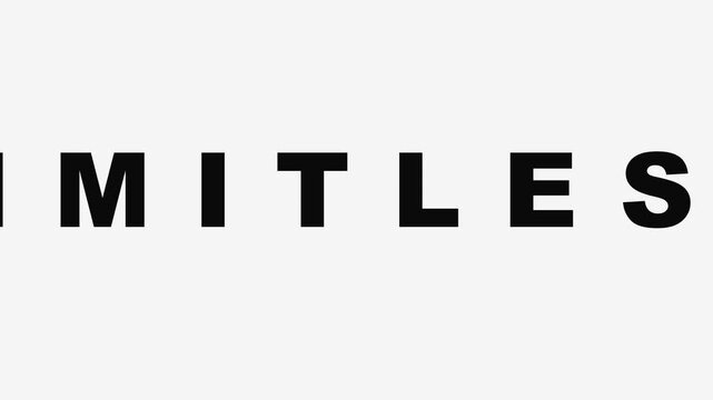 Limitless typography motion bold minimalist text animation for corporate branding and motivational business presentations 4k