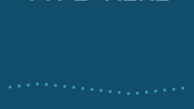 Minimalist abstract wave motion animation 4k background, with pulsing blue, dots on dark, teal backdrop