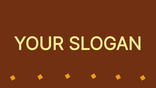 Minimalist brown animation 4k background, with animated text, placeholder for your, slogan and branding presentation