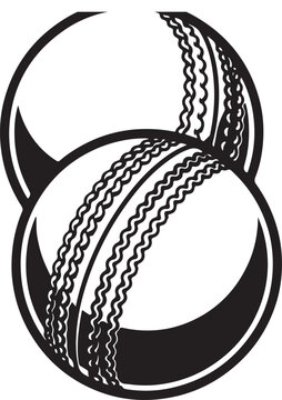 Cricket Ball Line Art Illustration