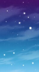 Fototapeta premium Night Sky with Stars and Clouds.