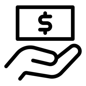 Money icon. Vector line icon