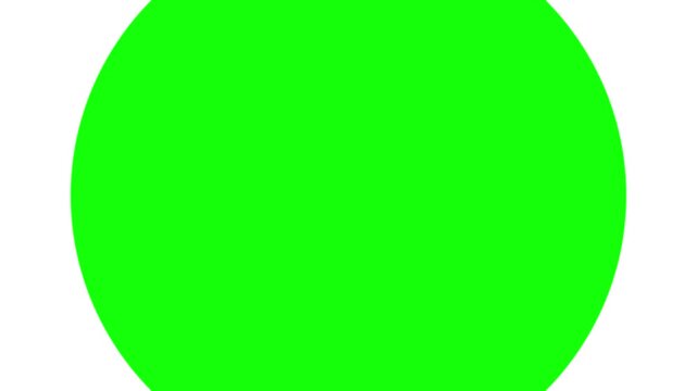 Bright neon green circles alternating with solid blocks of vibrant lime color for visual display