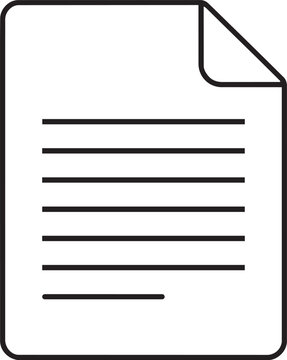 Art & Illustration, Document file line icon highlighting a clean template paper sheet with crisp margin lines.