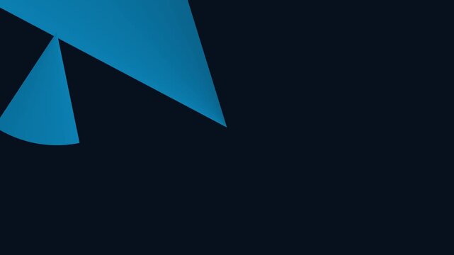Floating blue geometric triangular shapes scattered across a dark screen for modern web layout presentation