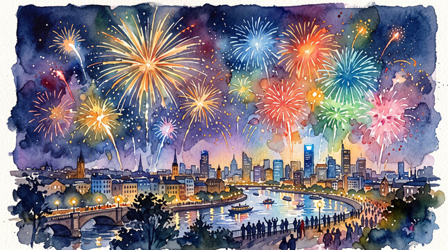 fireworks abstract background