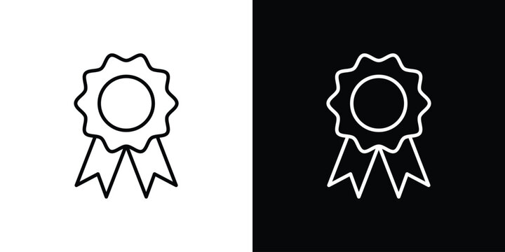 Rosette icon flat pictogram bundle. EPS10