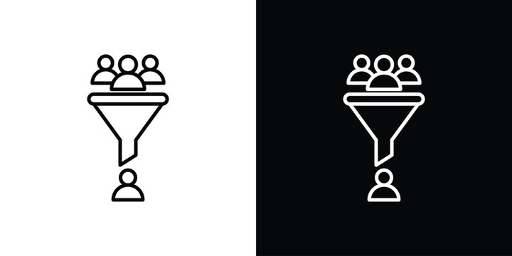 sales conversion icon flat pictogram bundle. EPS10