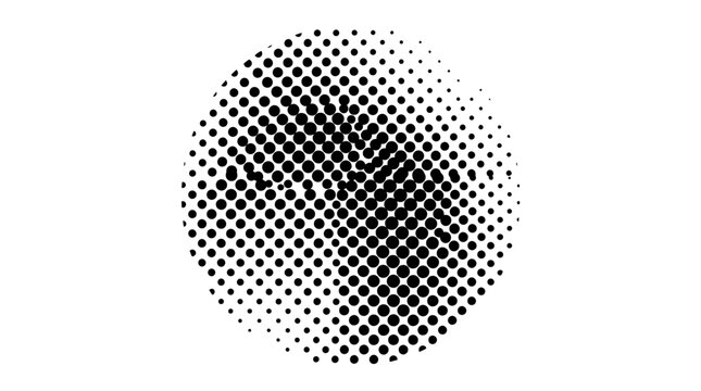 Abstract Halftone Circle Pattern, Gradient Dots, Graphic Design Element