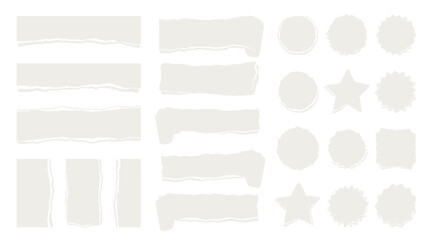 Fototapeta premium Various shapes on white background.