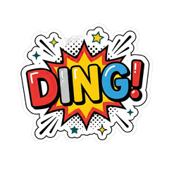 Ding Comic Book Sound Effect Word Art Isolated © Gordon