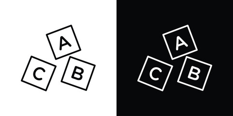 Abc icon editable pictogram bundle © Bsbd