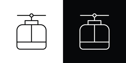 Chairlift icon editable pictogram bundle © Bsbd