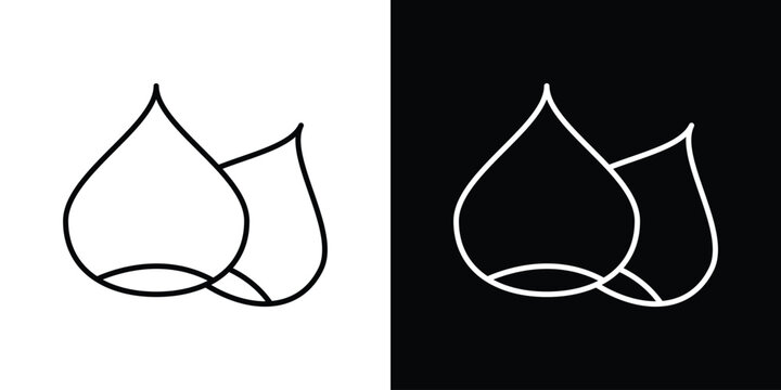 Chestnut icon editable pictogram bundle