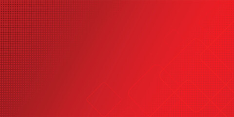 Abstract red gaming background with geometric square lines and halftone pattern. Modern technology backdrop for e-sports poster, cyber security flyer, and banner design. © Mall11
