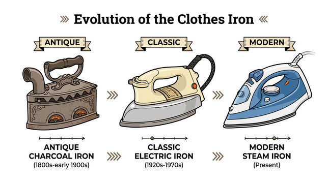 Evolution of Clothes Irons: Antique, Classic Electric, and Modern Steam
