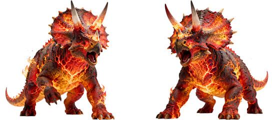 Obraz premium トリケラトプス 恐竜 古代生物 動物 生き物