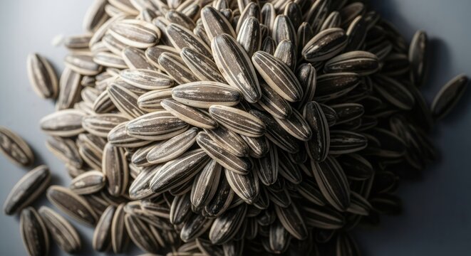 Realistic Professional Photo of Sunflower Seeds (Kuaci) With Natural Food Styling and Detailed Texture