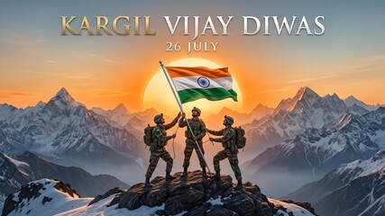 Luxury Kargil Vijay Diwas Commemorative Poster © mitul